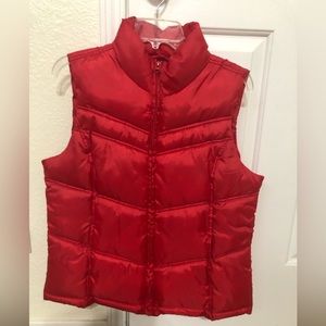 Merona brand red puffer vest